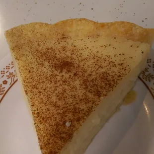 Washington Cream Pie, $2.95. Like sugar cream pie but a little more custardy.