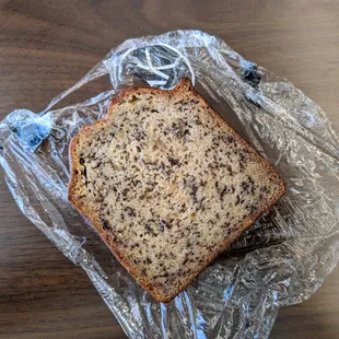 Yummy banana bread -- too tempting to get often.