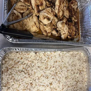 Grilled chicken breast and Rice Pilaf