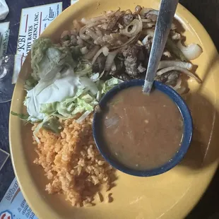 Fajitas. Enough for two people