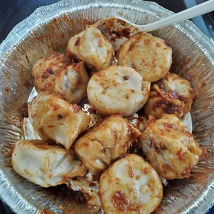 Pork MoMo with hot sauce