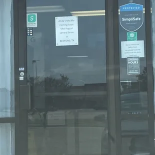 the front door of a business