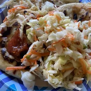 a plate of food on a table