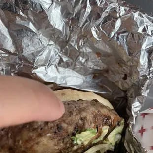 Patty thickness was pretty thick