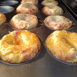 Almost ready! Egg and potato muffin.