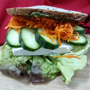 Our Bulgarian feta cheese sandwich. Multigrain bread inhouse with love and time.