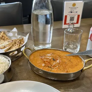 Butter Chicken and Cheese Naan for lunch