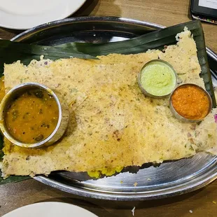 Onion Rava Masala Dosa