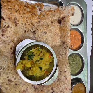 Onion Rava Masala Dosa