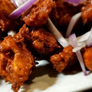 a plate of fried chicken