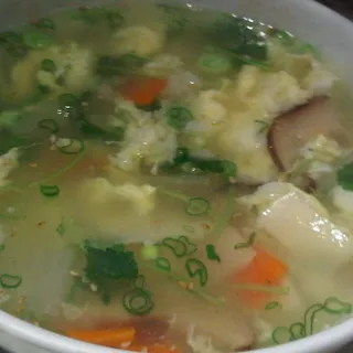 Rice w/ Vegetable & Egg in Soup