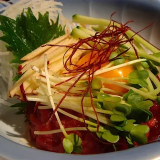 Marinated Raw Beef with Egg Yolk