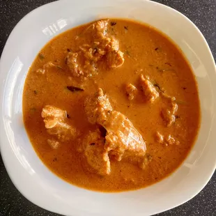 a bowl of chicken curry