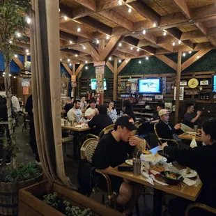 covered patio seating