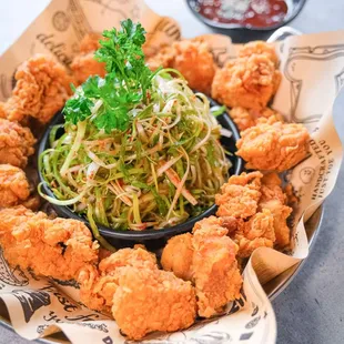 Fried Chicken and Green Onion