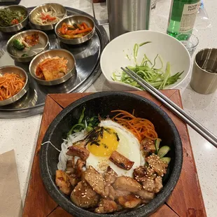 I got the teriyaki chicken bowl in the hot stone and it was delicious!!