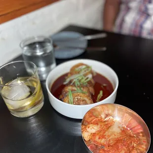 Mandu and Kimchi.