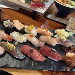 sushi and sashimi, food, sashimi, sushi