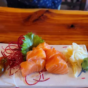 Salmon sashimi