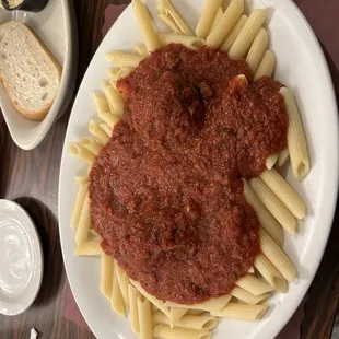 Penne with meatballs