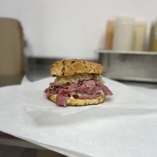 a corned beef sandwich