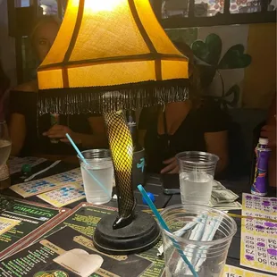 It got dark outside so they brought us a light!