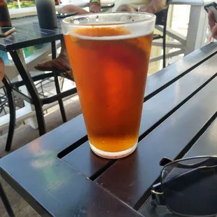 Basic beer lunch break at An O'Malley's. People all loud about soccer here.