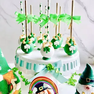 St. Patrick's day cake pops $45/ dozen