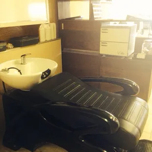 Section where to wash your hair