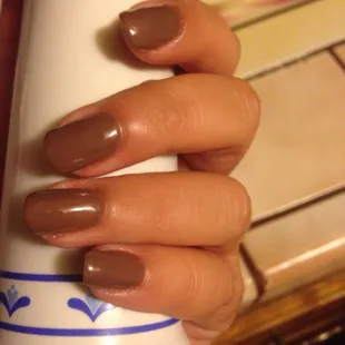 Simple gel manicure for $20. This is gel #53 if you like the color.