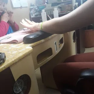 Getting the nails filed
