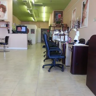 Inside of the salon