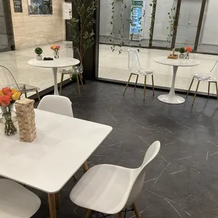 Nice seating open for breakfast and lunch