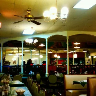 the dining area