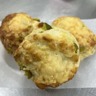 Pickle &amp; cheddar scones