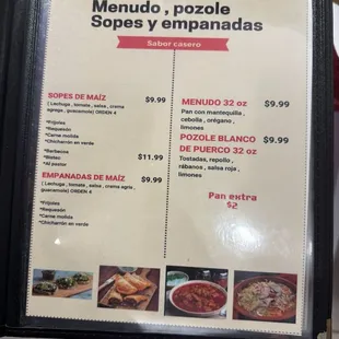 menu, pizza