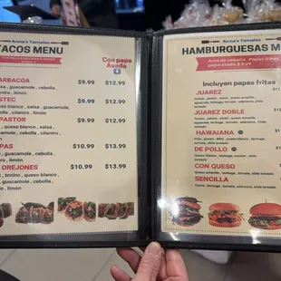 sushi and sashimi, menu