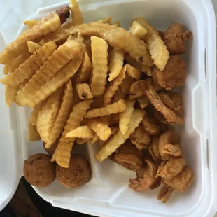 8pc fried scallop 6pc fried shrimp lunch special