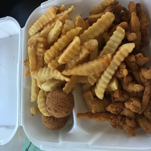 Fried clams dinner
