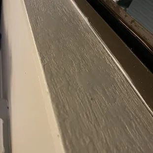 Rain coming in the window, as there were no screens