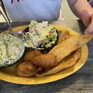 Fried flounder