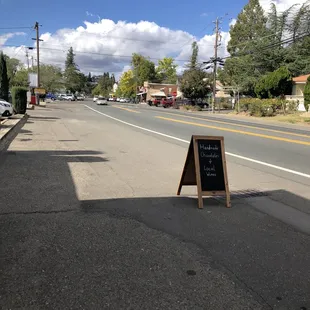 View looking down the street