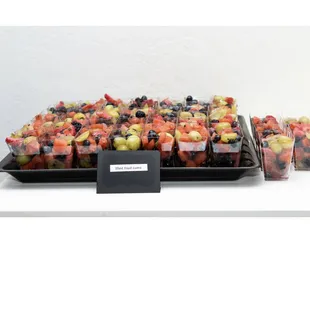 Mint fruit cups (seasonal fruit)
