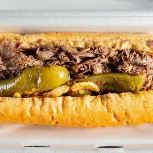 Annagio&apos;s takes lots of pride in our Italian Style Beef sandwiches. Served wet or dipped on traditional Turano French roll.