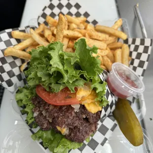Protein double smash burger