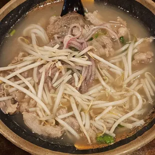 Vietnamese beef pho lunch ($12.95 - Feb 2024) - was OK. Not enough garnishes (cilantro, scallions &amp; jalapenos) Also gave lemon vs lime?