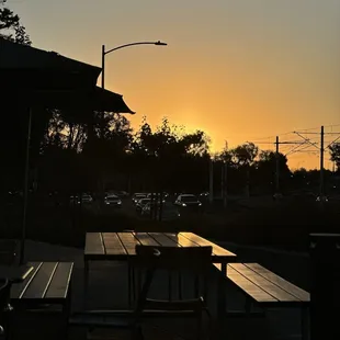 Outside