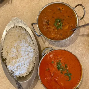Butter Chicken &amp; Chilli Garlic Shrimp
