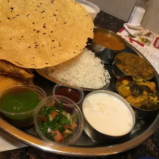 a plate of indian food