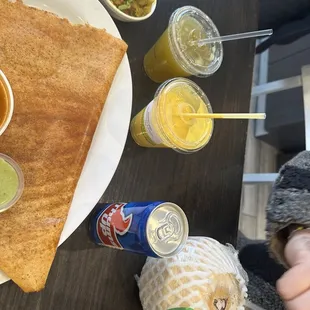 Mango Lassi ,  Thumbs Up , Coconut Water